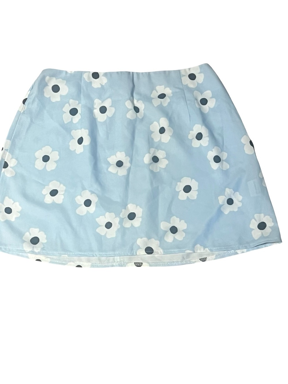 Princess Polly flower floral baby blue mini skirt size 6